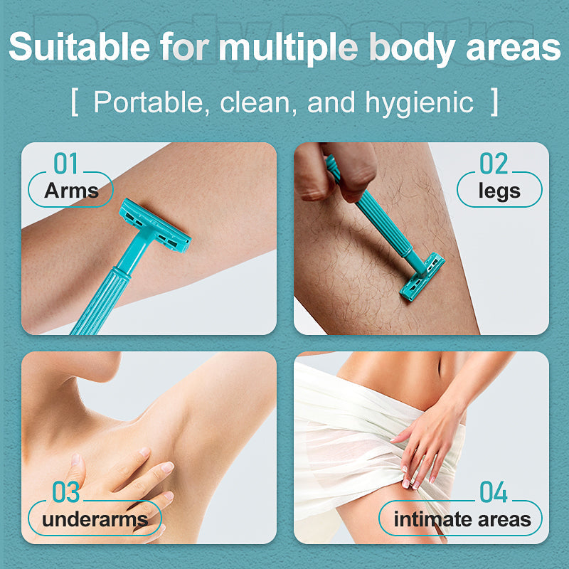 Maquinilla de afeitar desechable para tatuajes con diseño de triple hoja (50 unidades)