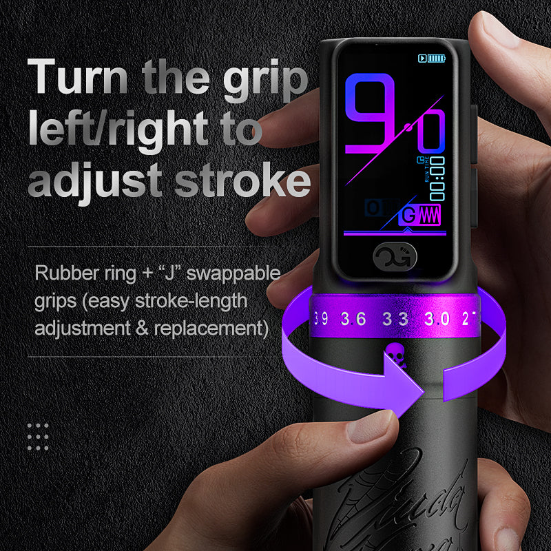 Black Widow Adjustable Stroke Wireless Tattoo Pen product image by OG PRODUCE