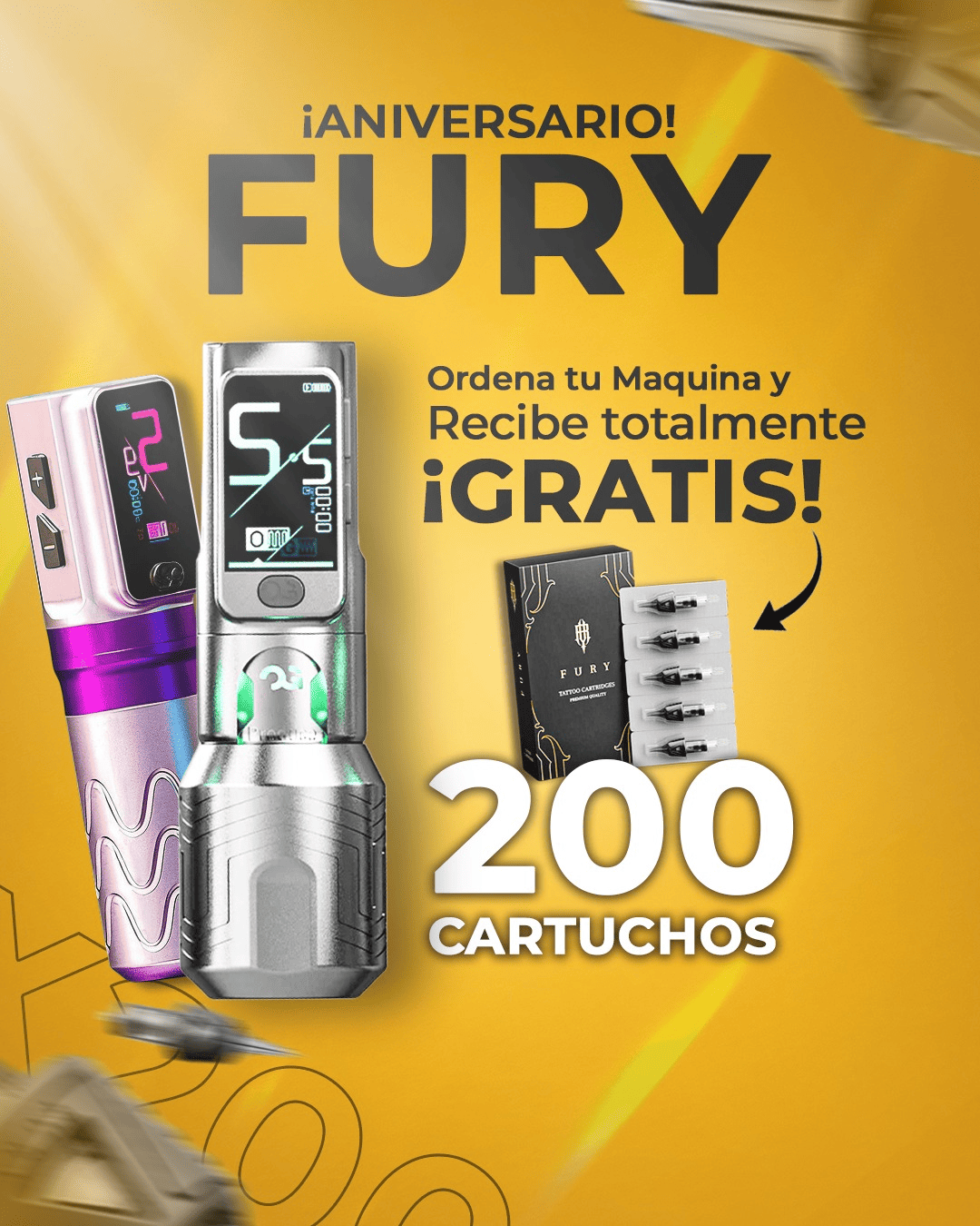 FURY Anniversary Bundle Machine + 200pcs FREE Cartridges