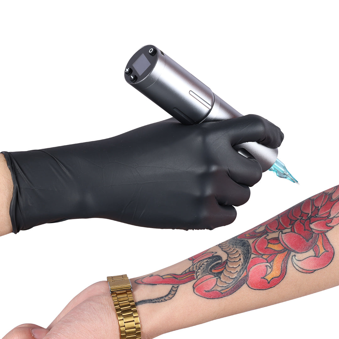Disposable Black Tattoo Gloves 100pcs