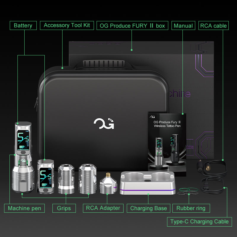 PIONEER-FURY Ⅱ 4.2mm Stroke Wireless Tattoo Pen