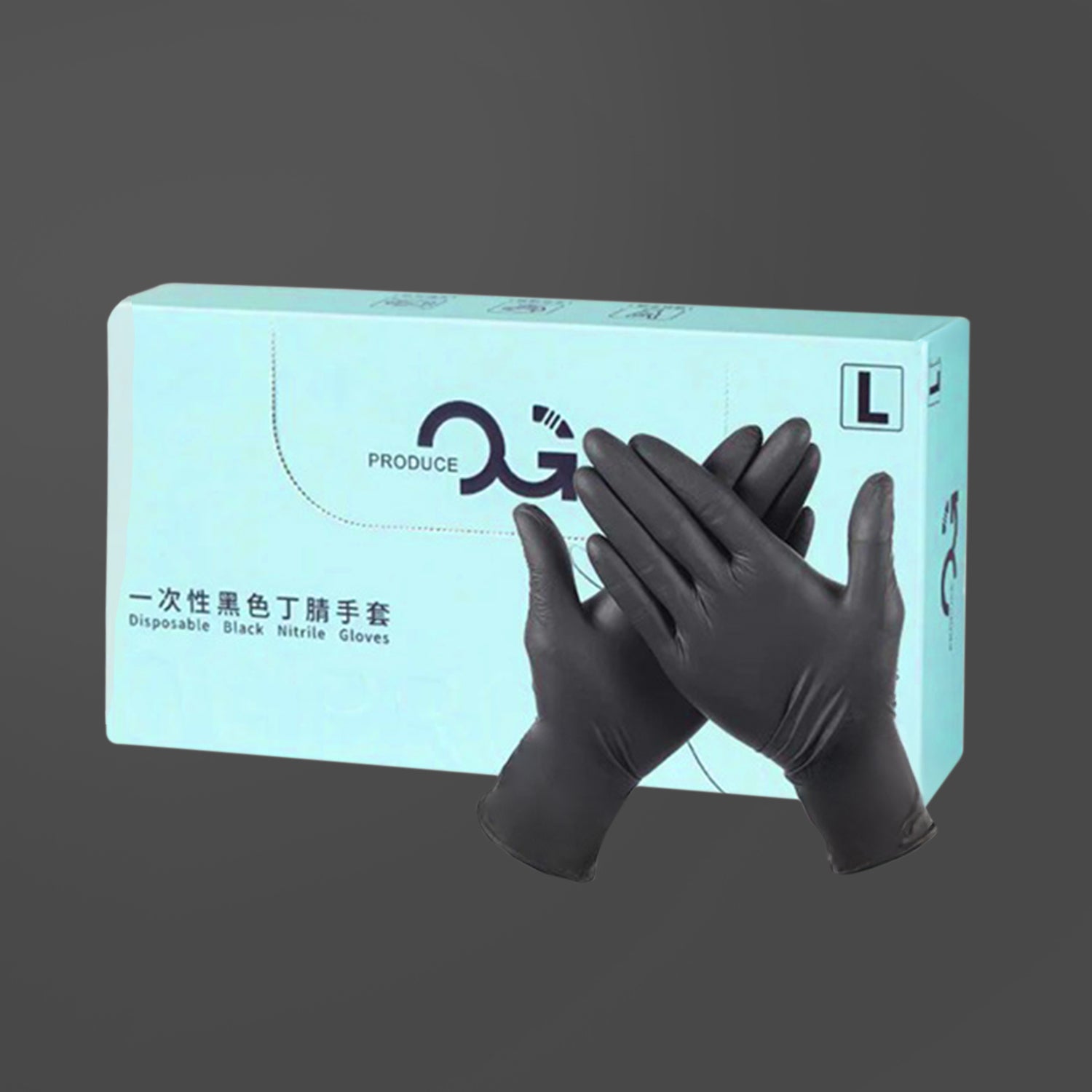 Disposable Black Tattoo Gloves 100pcs