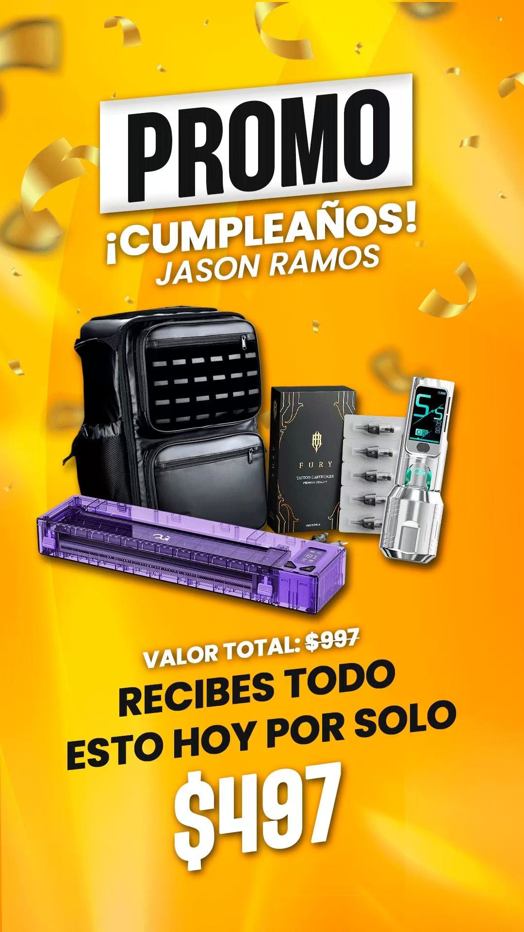 Oferta especial del mes de cumpleaños de Jason Ramos